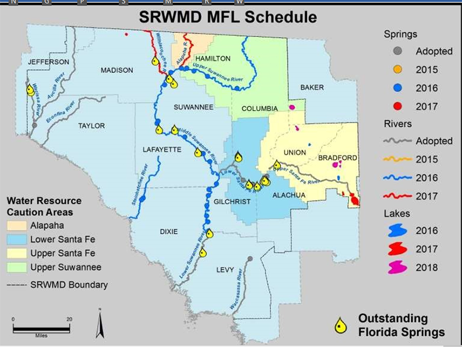 MFL schedule In: Hefty Topics Brought Out at SRWMD Meeting | Our Santa Fe River, Inc. (OSFR) | Protecting the Santa Fe River MFL schedule