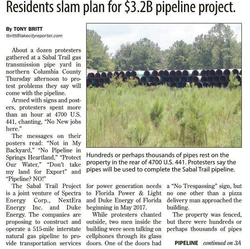 LakeCityProtest2 In: Sabal Trail Protest | Our Santa Fe River, Inc. (OSFR) | Protecting the Santa Fe River LakeCityProtest2