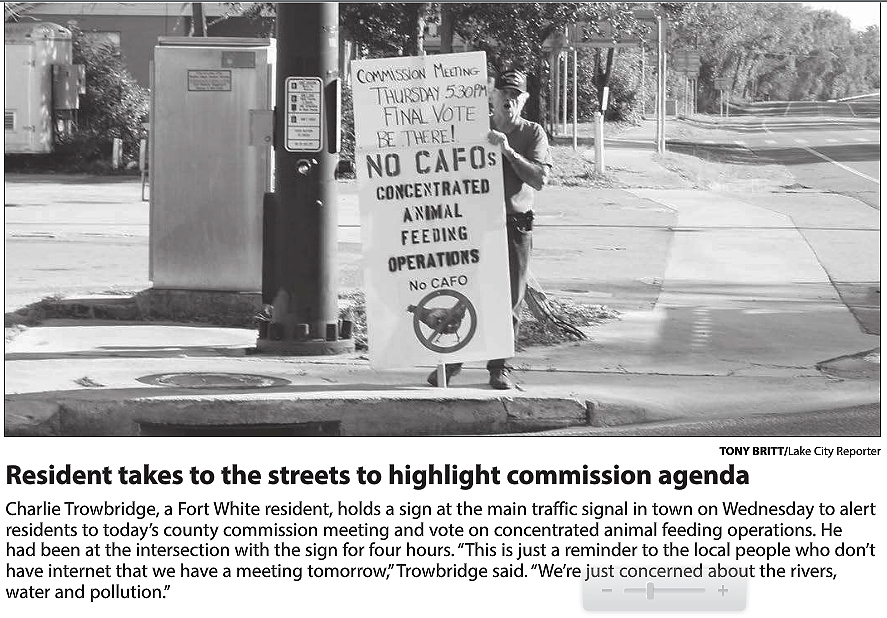 CharlieT In: Charlie Trowbridge Alerts People to Important Commissioner Meeting | Our Santa Fe River, Inc. (OSFR) | Protecting the Santa Fe River CharlieT