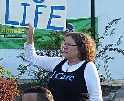 nes rally billiejo3 In: Protest to Nestle Water Grab, part II | Our Santa Fe River, Inc. (OSFR) | Protecting the Santa Fe River