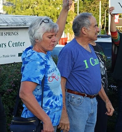 nes rally mike cindy2 In: Protest to Nestle Water Grab, part II | Our Santa Fe River, Inc. (OSFR) | Protecting the Santa Fe River