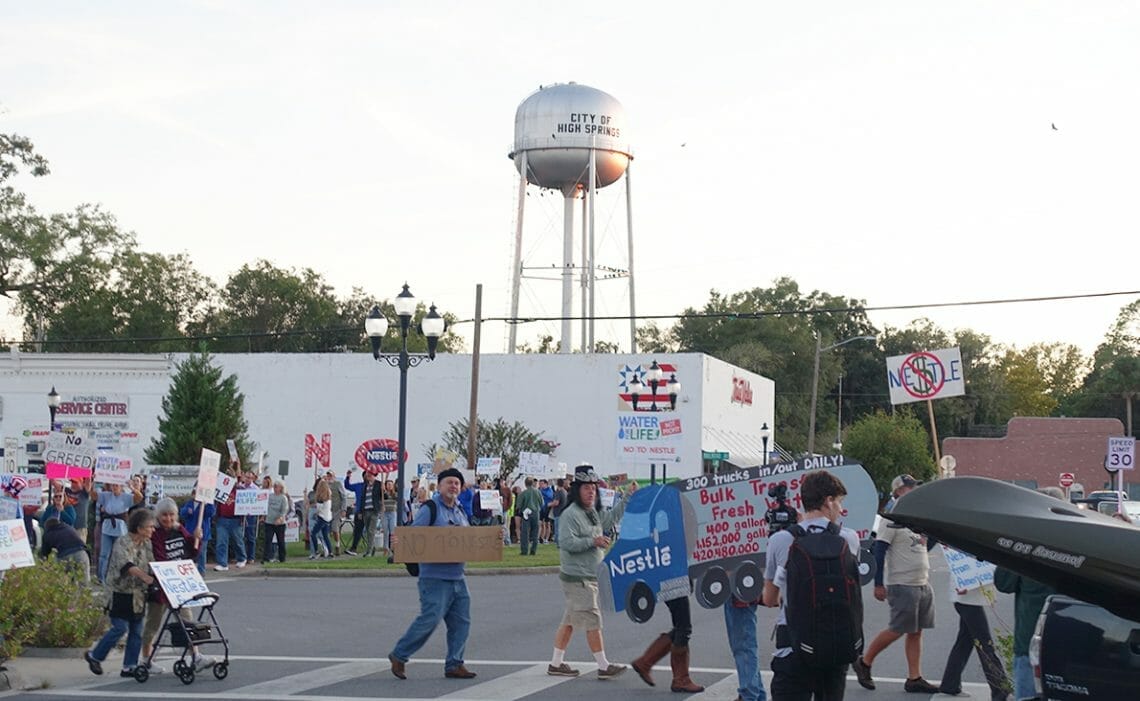 nes rally water tower In: Protest to Nestle Water Grab, part II | Our Santa Fe River, Inc. (OSFR) | Protecting the Santa Fe River