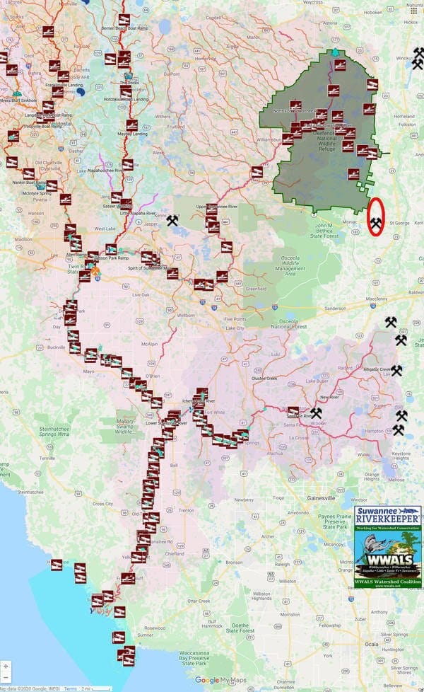 map okefenokee gulf In: Please stop a strip mine near the Okefenokee Swamp that threatens both Florida and Georgia –WKFL 2020-12-11 | Our Santa Fe River, Inc. (OSFR) | Protecting the Santa Fe River