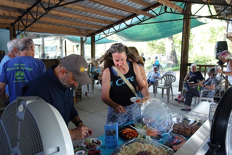 2021annualtable In: Photo essay of 2021 Annual Membership meeting of OSFR | Our Santa Fe River, Inc. (OSFR) | Protecting the Santa Fe River