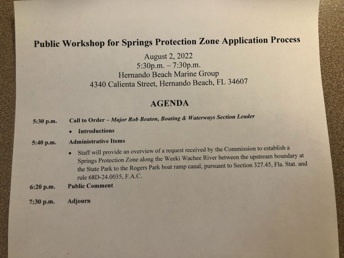 merrilleeFWCSPZ In: FWC Springs Protection Zone Meeting, Tues. August 2, Hernando Beach | Our Santa Fe River, Inc. (OSFR) | Protecting the Santa Fe River