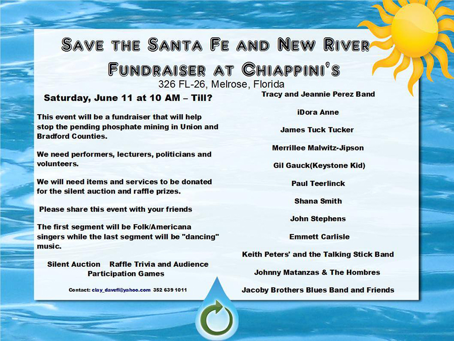 chiappinisflyer In: REMINDER-DEFEAT THE !&*%!! MINE FUNDRAISER | Our Santa Fe River, Inc. (OSFR) | Protecting the Santa Fe River chiappini'sflyer