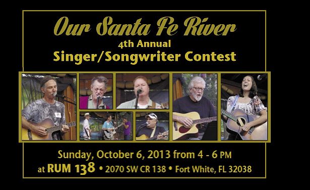 2013SongContestSlider In: 4th Annual OSFR Singing & Songwriting Contest, Sunday October 6 @ 4 pm @ Rum 138 | Our Santa Fe River, Inc. (OSFR) | Protecting the Santa Fe River