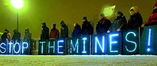 Stop the Mines protest in Wisconsin e1422109058322 In: Strong Opposition to Mine Extension | Our Santa Fe River, Inc. (OSFR) | Protecting the Santa Fe River