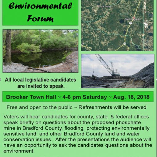 bradford forum In: Bradford Environmental Forum, Sat. Aug. 18, 2018 | Our Santa Fe River, Inc. (OSFR) | Protecting the Santa Fe River