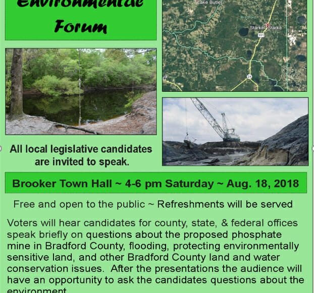 bradford forum In: Bradford Environmental Forum, Sat. Aug. 18, 2018 | Our Santa Fe River, Inc. (OSFR) | Protecting the Santa Fe River