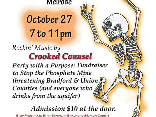 melroseflyerOct27 In: Halloween Dance Party --To Help Stop The Mine | Our Santa Fe River, Inc. (OSFR) | Protecting the Santa Fe River