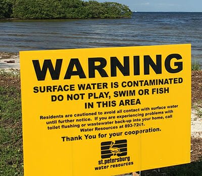 StPetewatersignFI In: St. Petersburg surpasses Valdosta | Our Santa Fe River, Inc. (OSFR) | Protecting the Santa Fe River