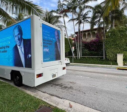SoUtruck In: BlueTriton Brands Owner Targeted by Billboard Truck | Our Santa Fe River, Inc. (OSFR) | Protecting the Santa Fe River