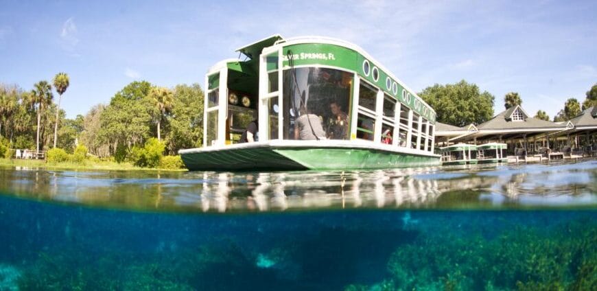 Silver Springs glass bottom boat via Florida State Parks 1024x424 1 In: DEP Exposed AS Dysfunctional | Our Santa Fe River, Inc. (OSFR) | Protecting the Santa Fe River