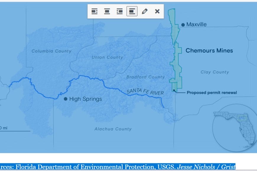 chemoursmapsantafe In: DEP Treats Chemours With Kid Gloves | Our Santa Fe River, Inc. (OSFR) | Protecting the Santa Fe River