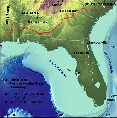 Floridan+Aquifer+Extent+Map
